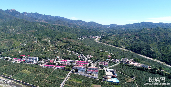 岗底村全貌航拍图。