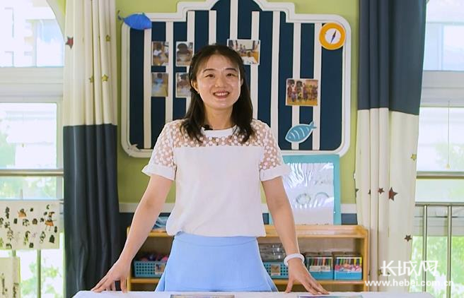 河北早期教育学会副秘书长王晓贝。长城网见习记者 靳晓丹 摄