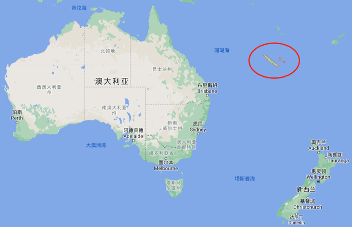  新喀里多尼亚地理位置