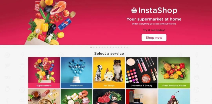 ▲图为“InstaShop”网站截图。（作者供图）