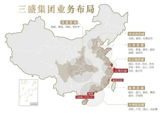 图：三盛集团业务布局图