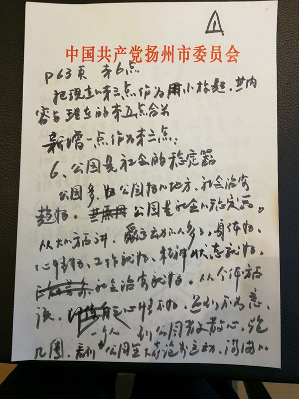 谢正义在写作及修改这部著作时的部分手稿