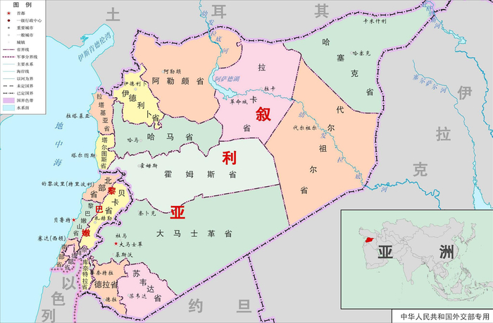 叙利亚位于欧亚大陆与地中海的十字路口地带