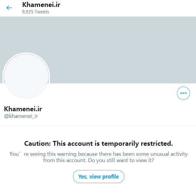 哈梅内伊的推特主页不能直接查看