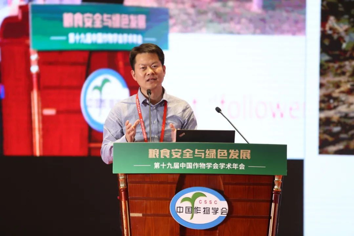 ▲金双侠作报告（彭亦鸣 摄）