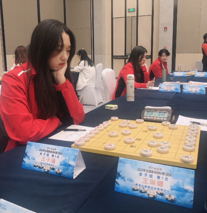 我省女队王子涵正在进行比赛。图片来自河北省体育局