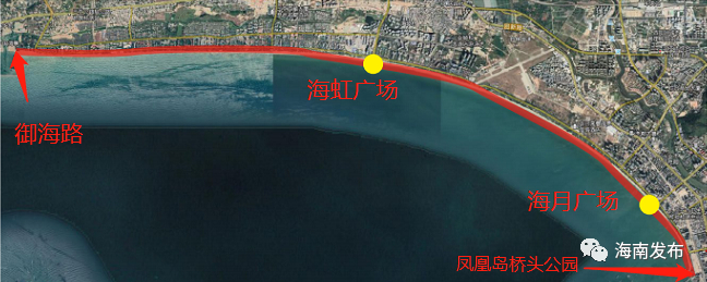 ▲ 三亚湾功能提升项目区位示意图（具体位置以实际方位为准）