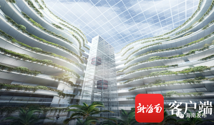 绿色中庭效果图。