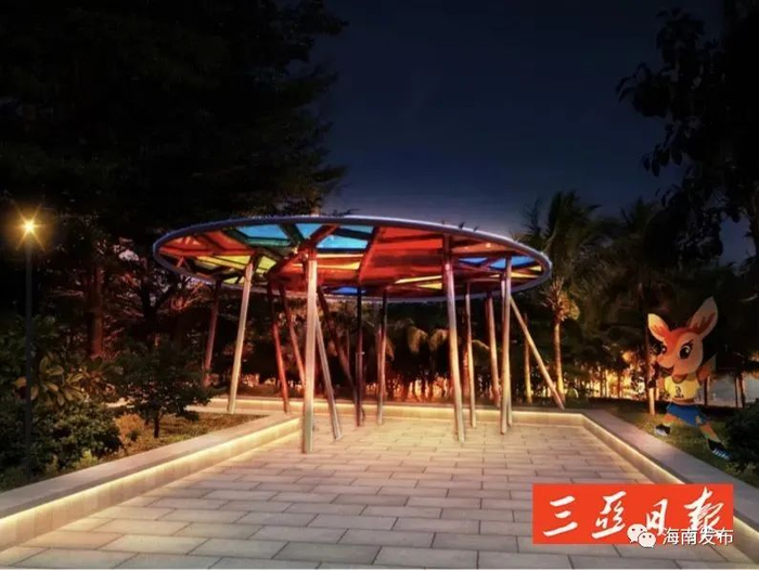 ▲广场夜景改造后效果图