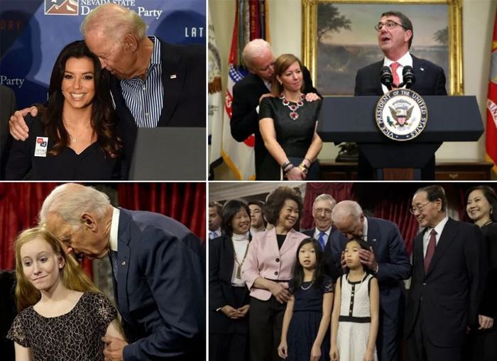  ·有人认为拜登冒犯女性而不自知，有人认为这是他表达关爱的“招牌”动作。