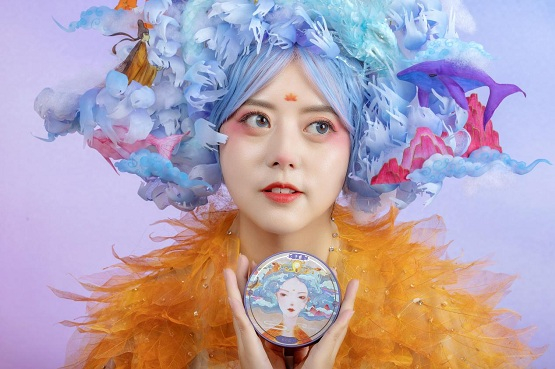 雁鸿洛神盘洛神妆容