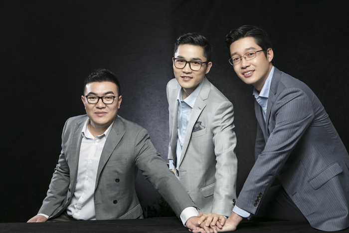 　　△指数资本创始合伙人田东升（左二），王建华（左一），宇文磊（左三）