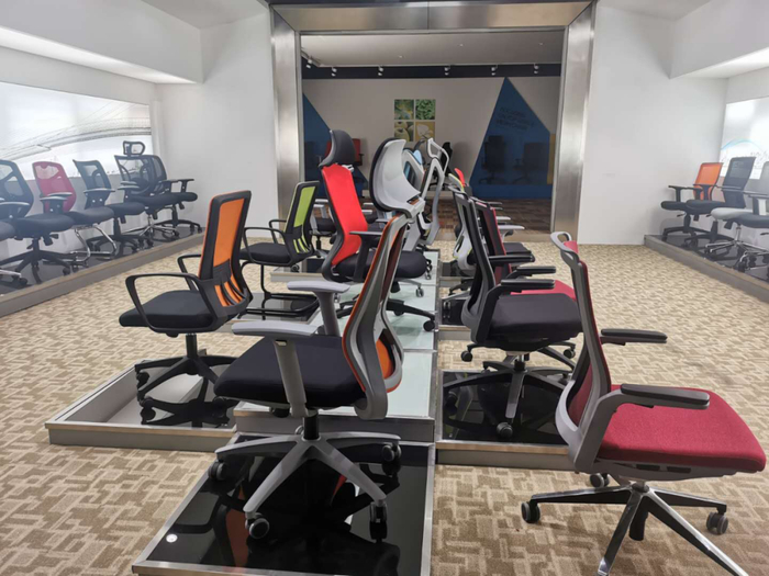 卡贝隆生产的人体工学转椅。图片来源：每经记者&nbsp;叶晓丹 摄