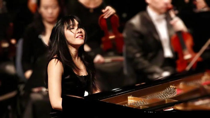 瑞士青年华裔钢琴家赵梅笛演出资料照片。（图片由受访者提供）