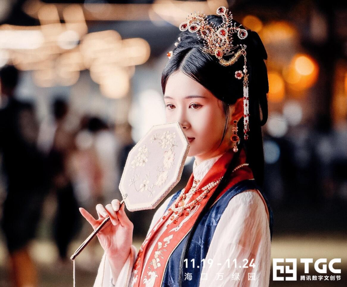 现场静谧古风女孩