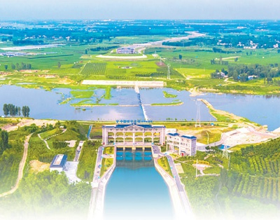 　南水北调河南南阳段的白河倒虹吸工程。　　赵柱军 秦颢洋摄影报道