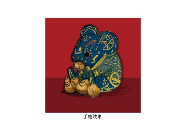 大型卡通鼠模型手绘效果图