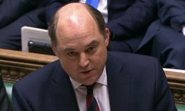 英国国防部长本·华莱士&nbsp; 图自 法新社