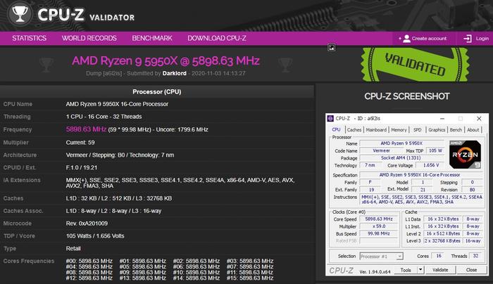 AMD R9 5950X 零售版超频小测试：16C32T、5.89GHz、1.656 V_手机新浪网