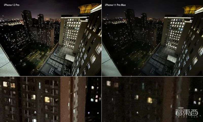 ▲iPhone 12 Pro夜景实拍对比11 Pro Max
