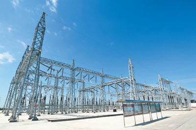 缅甸北克钦邦与230千伏主干网连通工程项目现场。本报记者 孙广勇摄