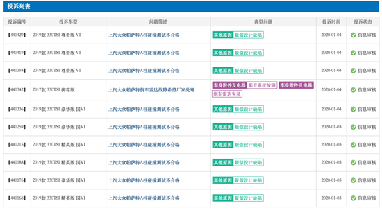 车主进行质量投诉