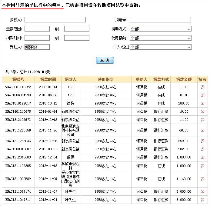 　2013年，这个名叫孙高天的小朋友因手术后感染未能控制，病情加重不幸离世，目前相关捐款通道仍旧开启。