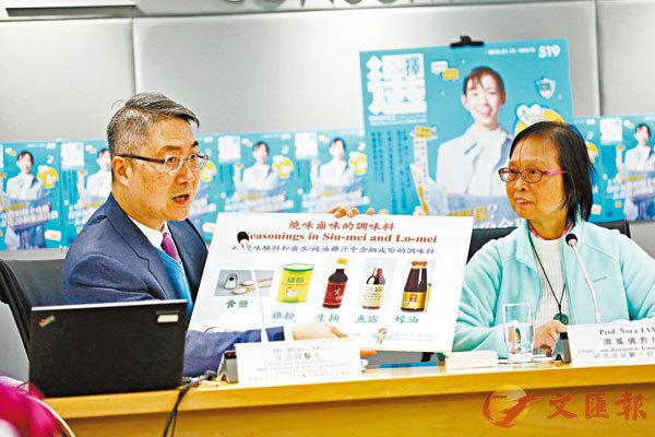 香港消委会提醒市民进食烧味前宜不加酱汁。图片来源：香港《文汇报》记者 摄