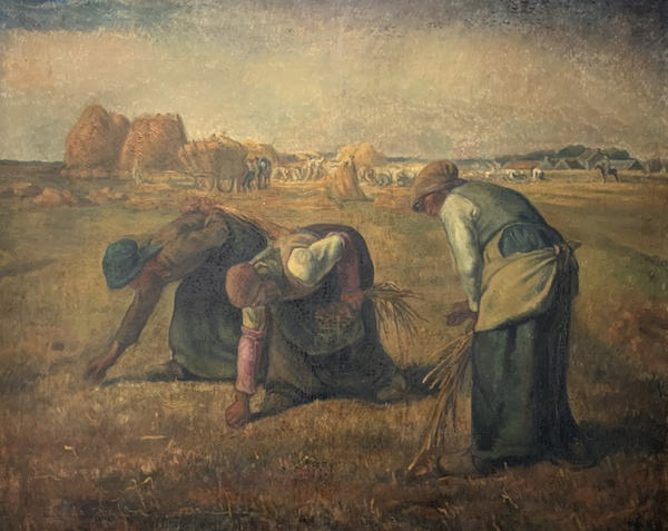 刘海粟摹米勒《拾穗者》，1929年于巴黎