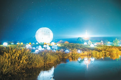 拈花湾璀璨夜景　　资料图片