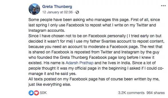  通贝里在脸书回应