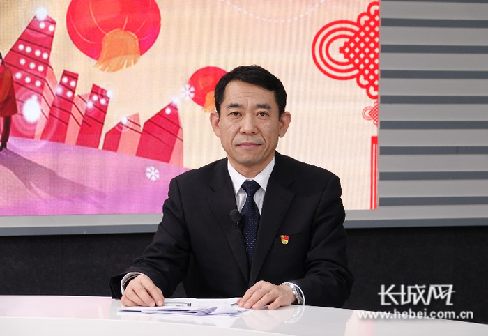 石家庄机场地面服务部党委书记王海新。见习记者 李皓 摄