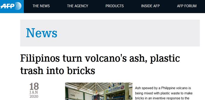菲律宾“变废为宝”：火山灰变砖块用于建筑项目_手机新浪网