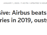 737MAX停飞后 去年空客飞机交付量超过波音
