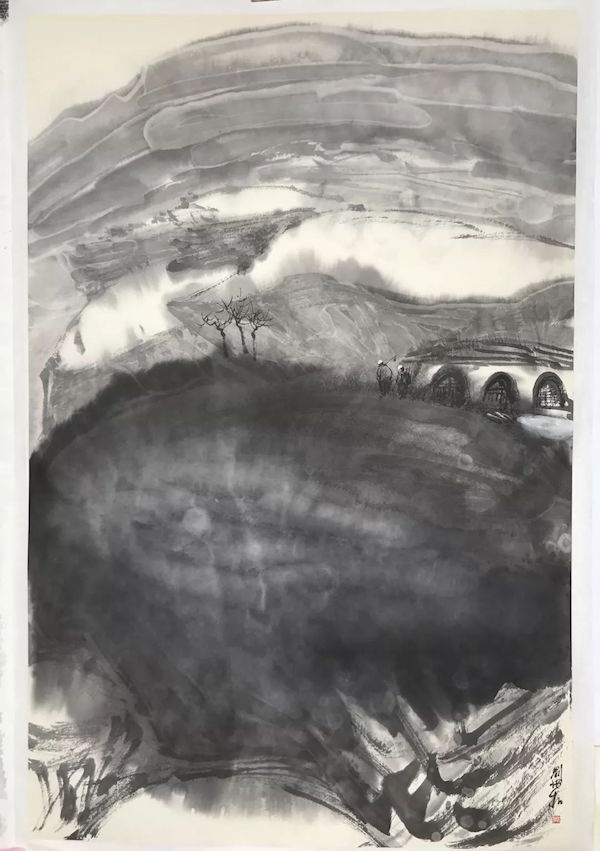 刘培和，《黄土高原mountain slope》