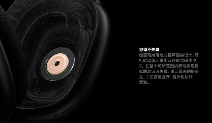 AirPods Max的扬声器单元也很值得期待