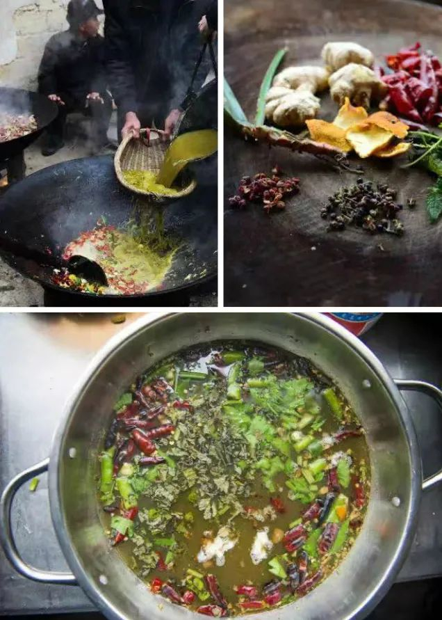 瘪汤火锅制作大赏。图1摄影/杨通荣，图2、图3摄影/陆宇堃