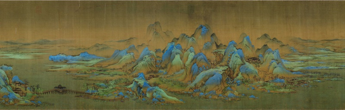 《千里江山图》（局部）王希孟（北宋）