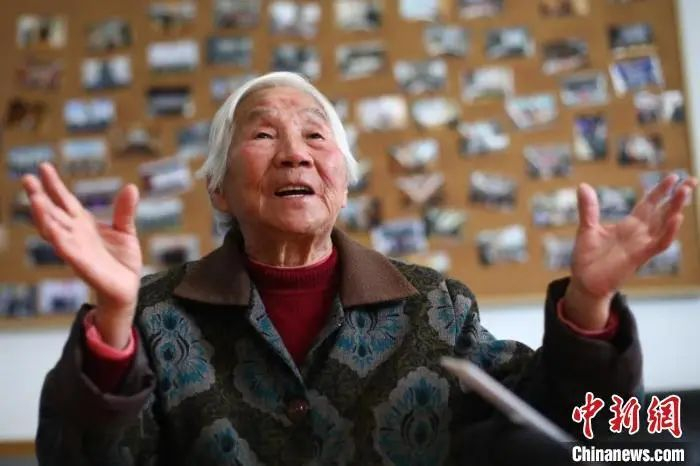 图为南京大屠杀幸存者熊淑兰。　中新社记者 泱波 摄