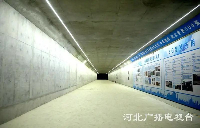 图为雄安新区容东片区综合管廊RDSG-4标段项目物流通道。记者杨磊摄