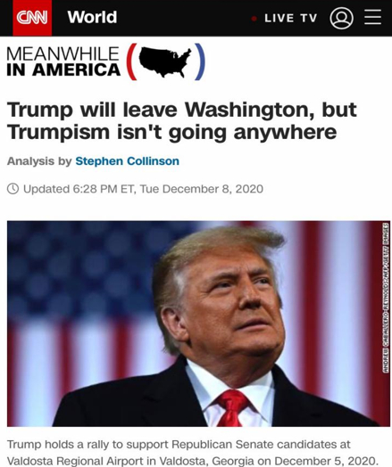 △CNN评论称，“特朗普的影响”会长期存在于美国社会