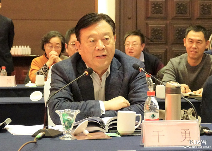 中国工程院院士干勇发言。长城网记者 李文培 摄