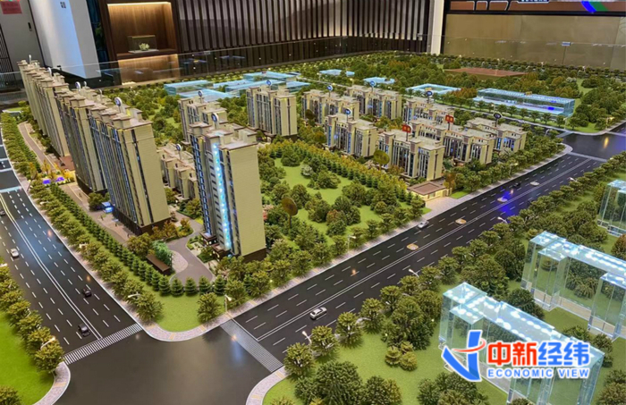 燕郊御东·瑞璟售楼部沙盘。中新经纬 薛宇飞 摄
