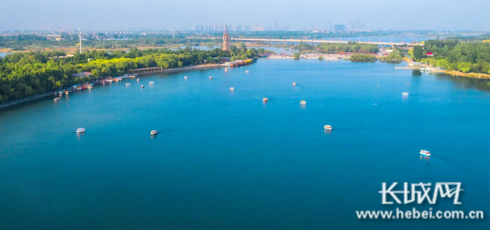 滹沱河生态补水美景。资料图