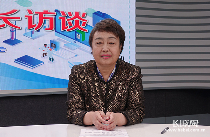 唐山市协和医院院长张静做客《河北省改善患者就医体验专项行动百家医院院长访谈》栏目。长城网记者 史叶 摄