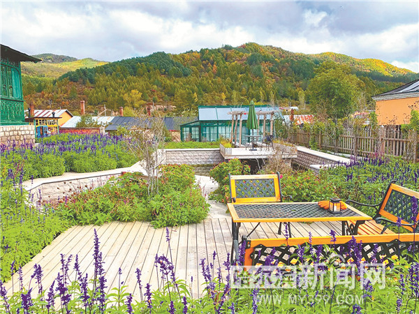 横道河子民宿具有俄式风格。