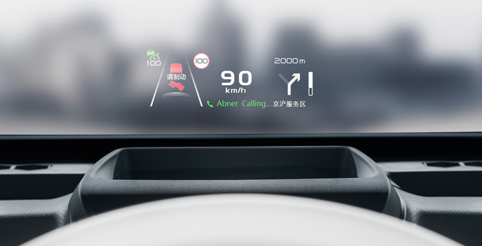 几何A搭载的W-HUD，图片来源：几何汽车
