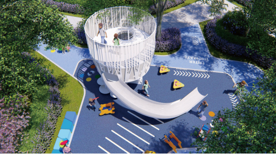 图：高龄儿童活动区效果图展示