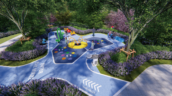 图：低龄儿童活动区效果图展示