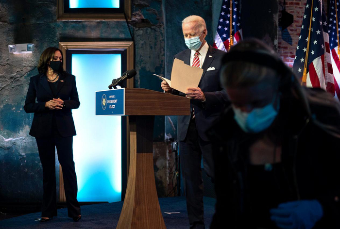  △美国当选总统拜登&nbsp;（图片来自《纽约时报》）